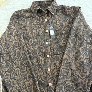 Fashion Nova Black and Tan Patterned Apparel
